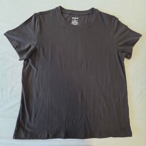 Bombas T-Shirt Crewneck Short Sleeve Solid Basic Large Black Minimalist Tee